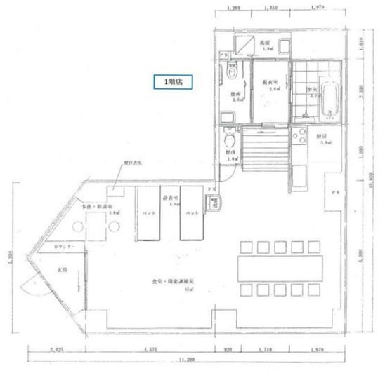 大阪市平野区 平野の店舗・テナント賃貸物件の間取り画像