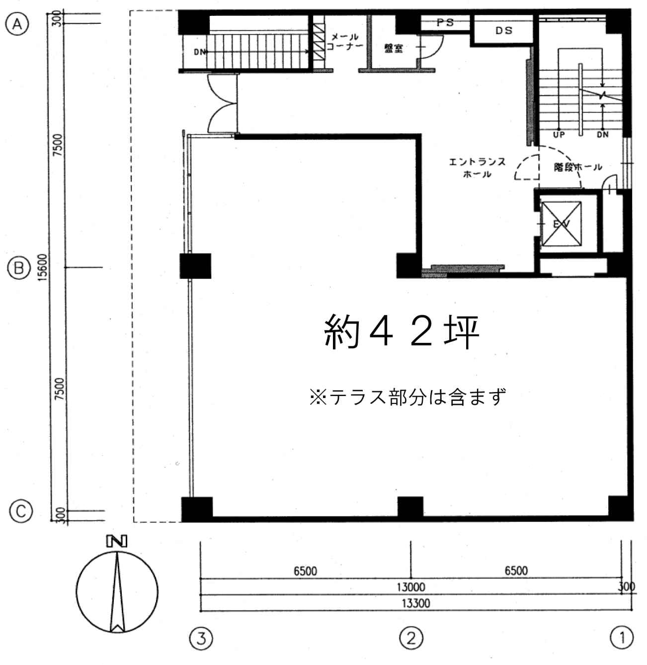大阪市中央区 本町の店舗・テナント賃貸物件の間取り画像